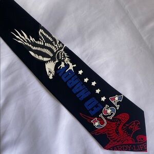 Ed Hardy Black and Red Graphic Tie